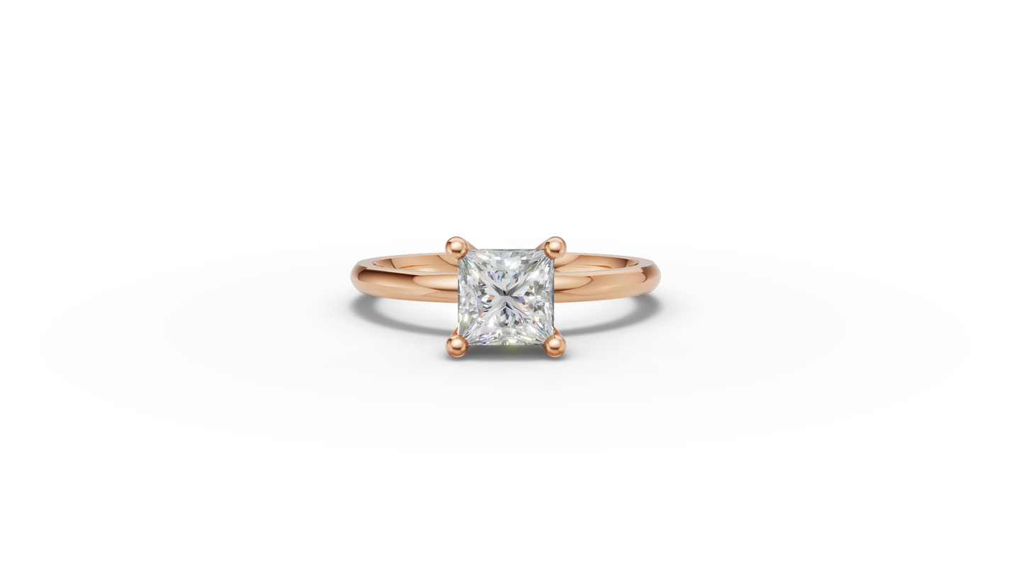 Princess Solitaire Ring
