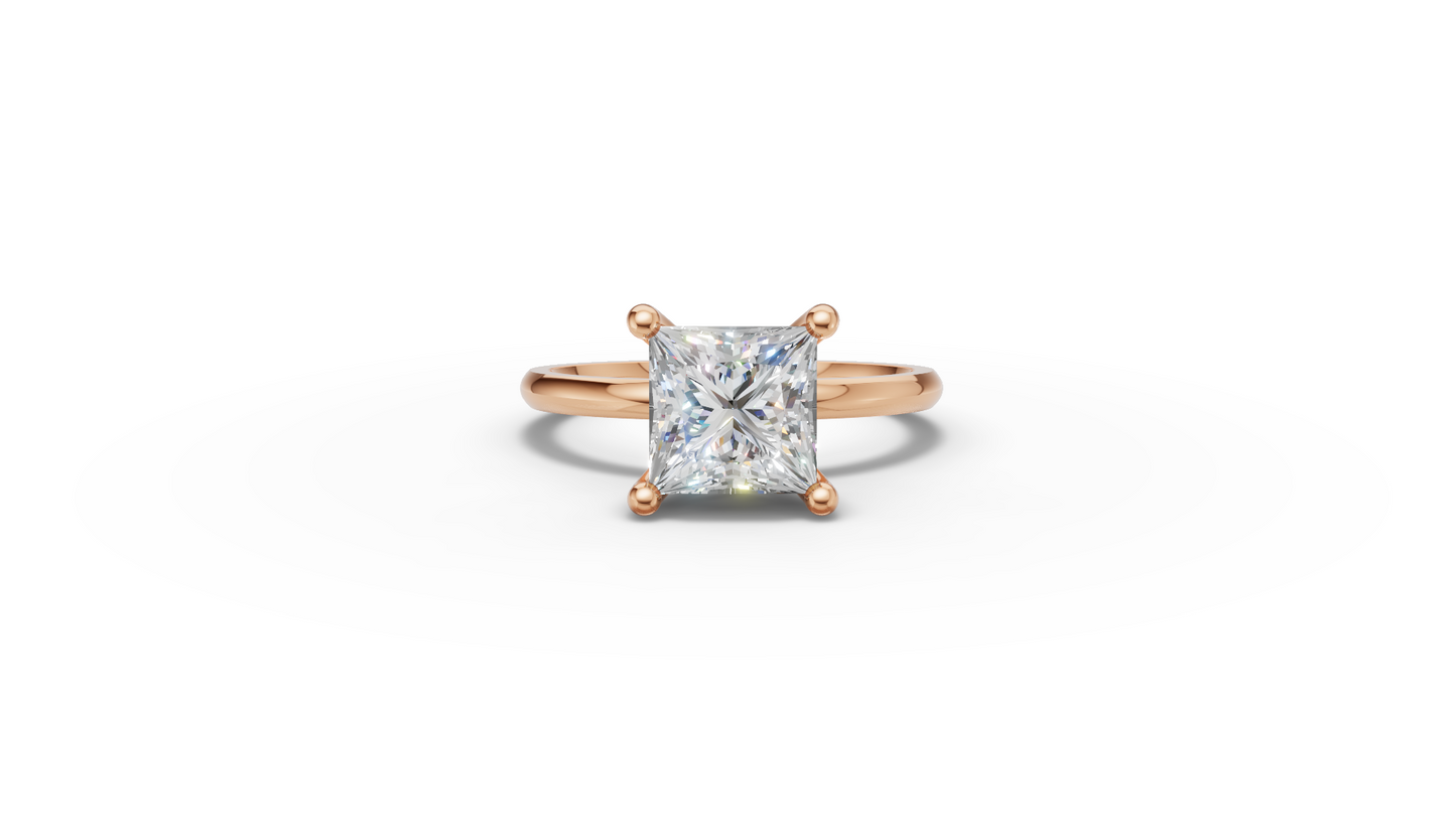Princess Solitaire Ring