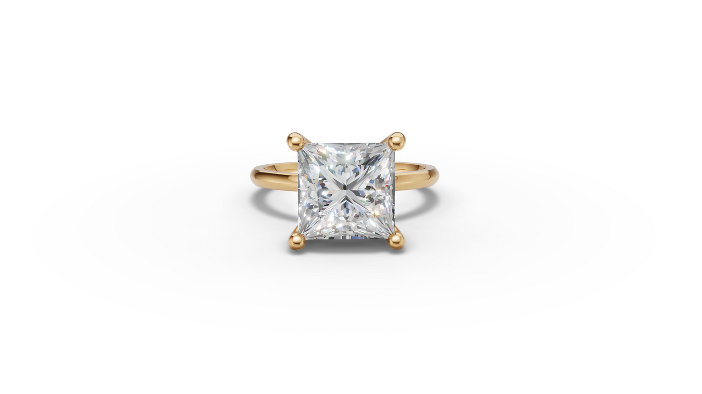 Princess Solitaire Ring
