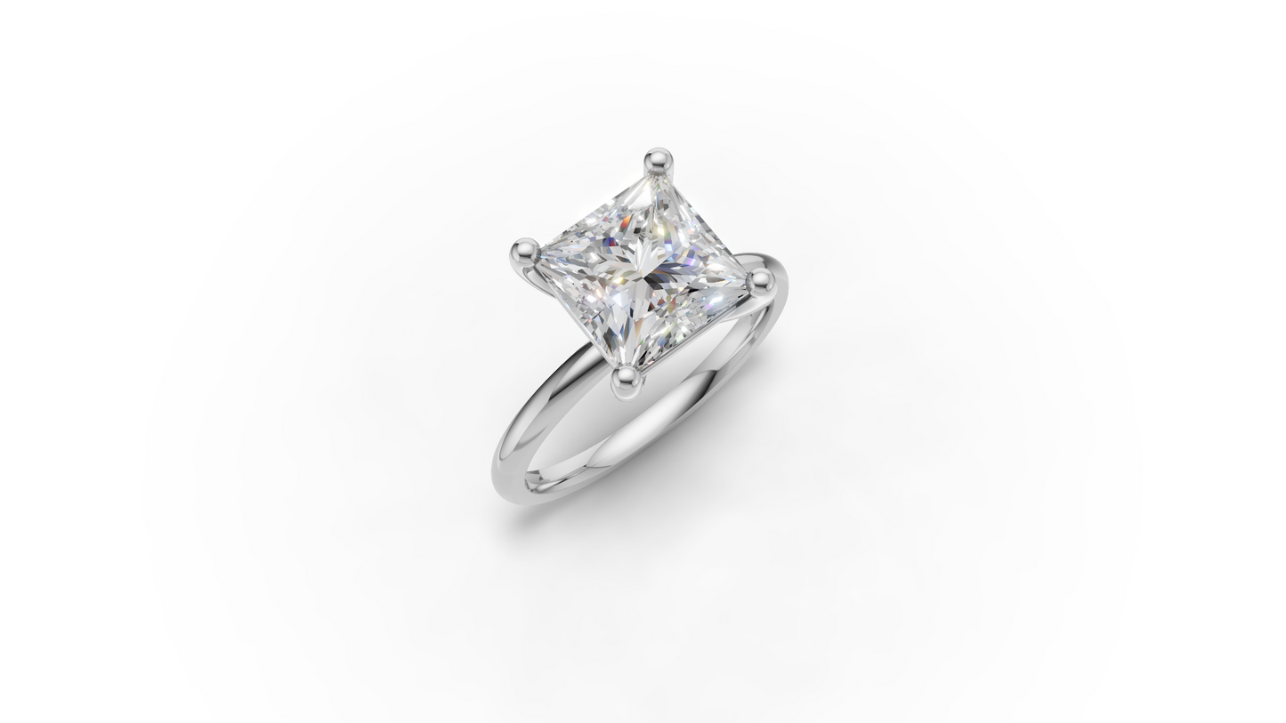 Princess Solitaire Ring