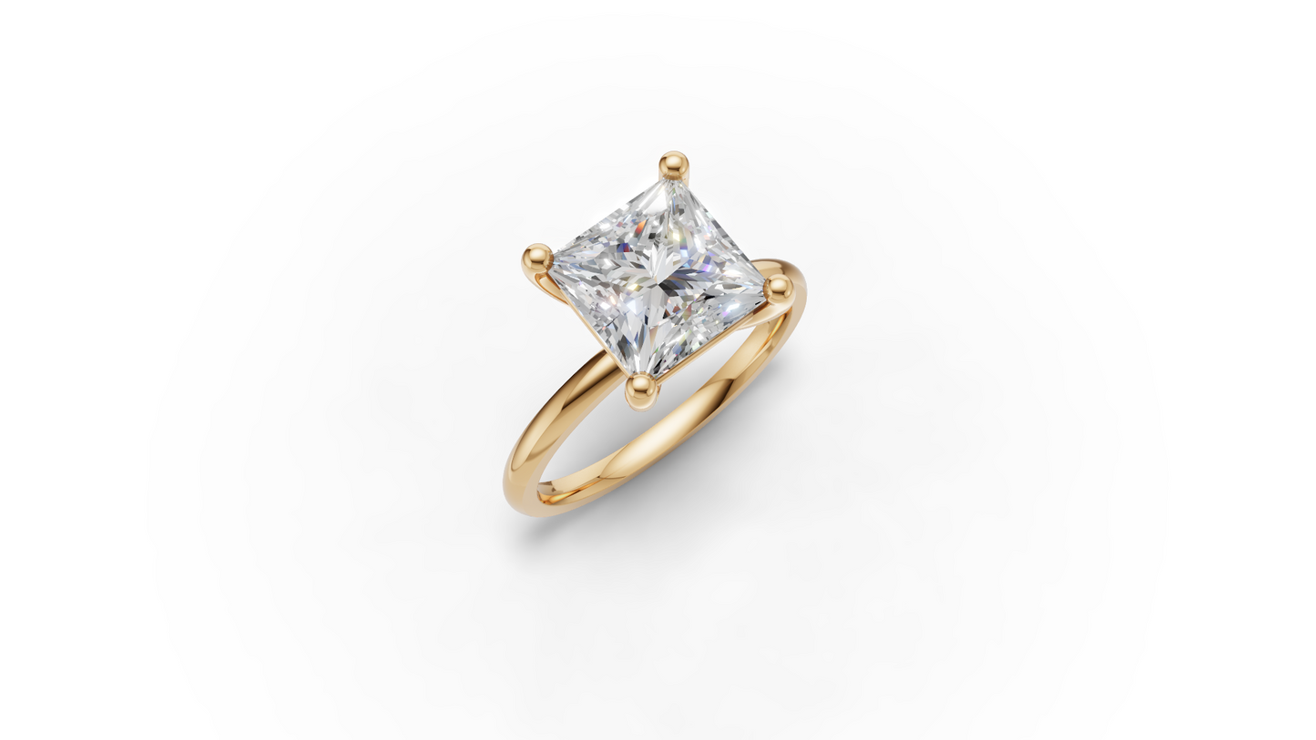 Princess Solitaire Ring