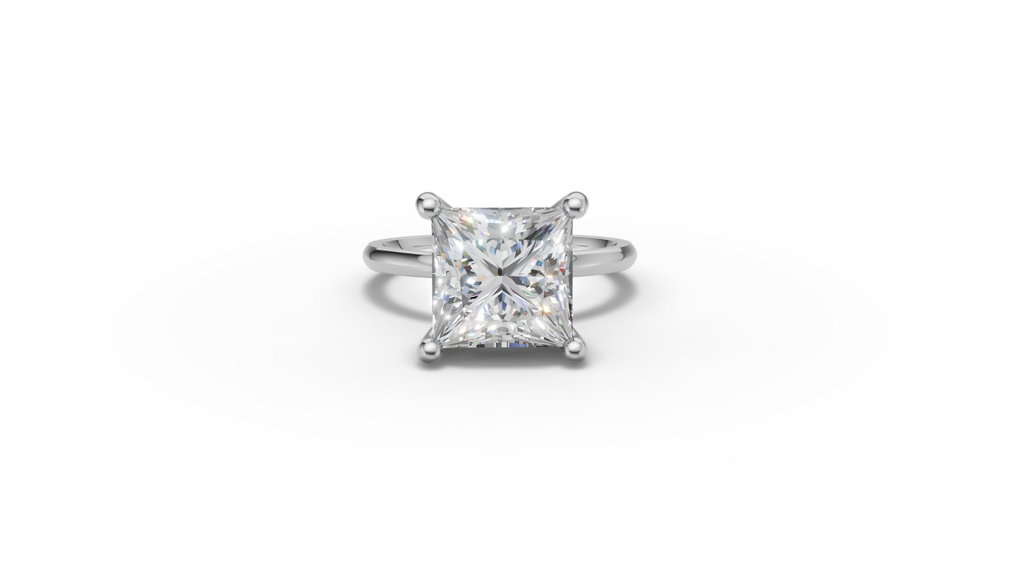 Princess Solitaire Ring