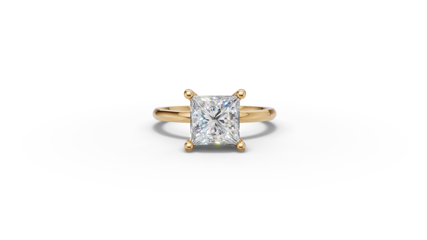 Princess Solitaire Ring