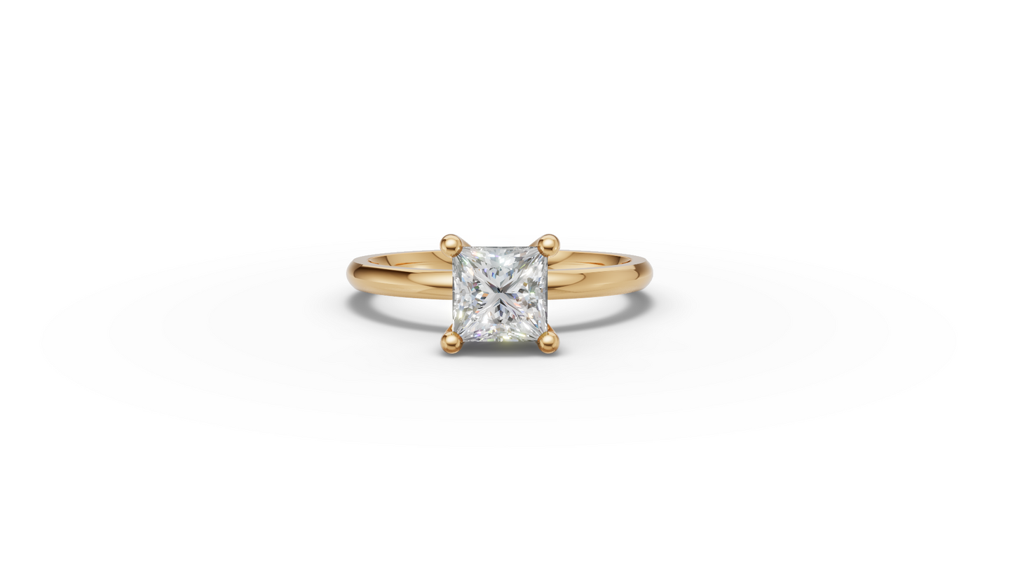 Princess Solitaire Ring