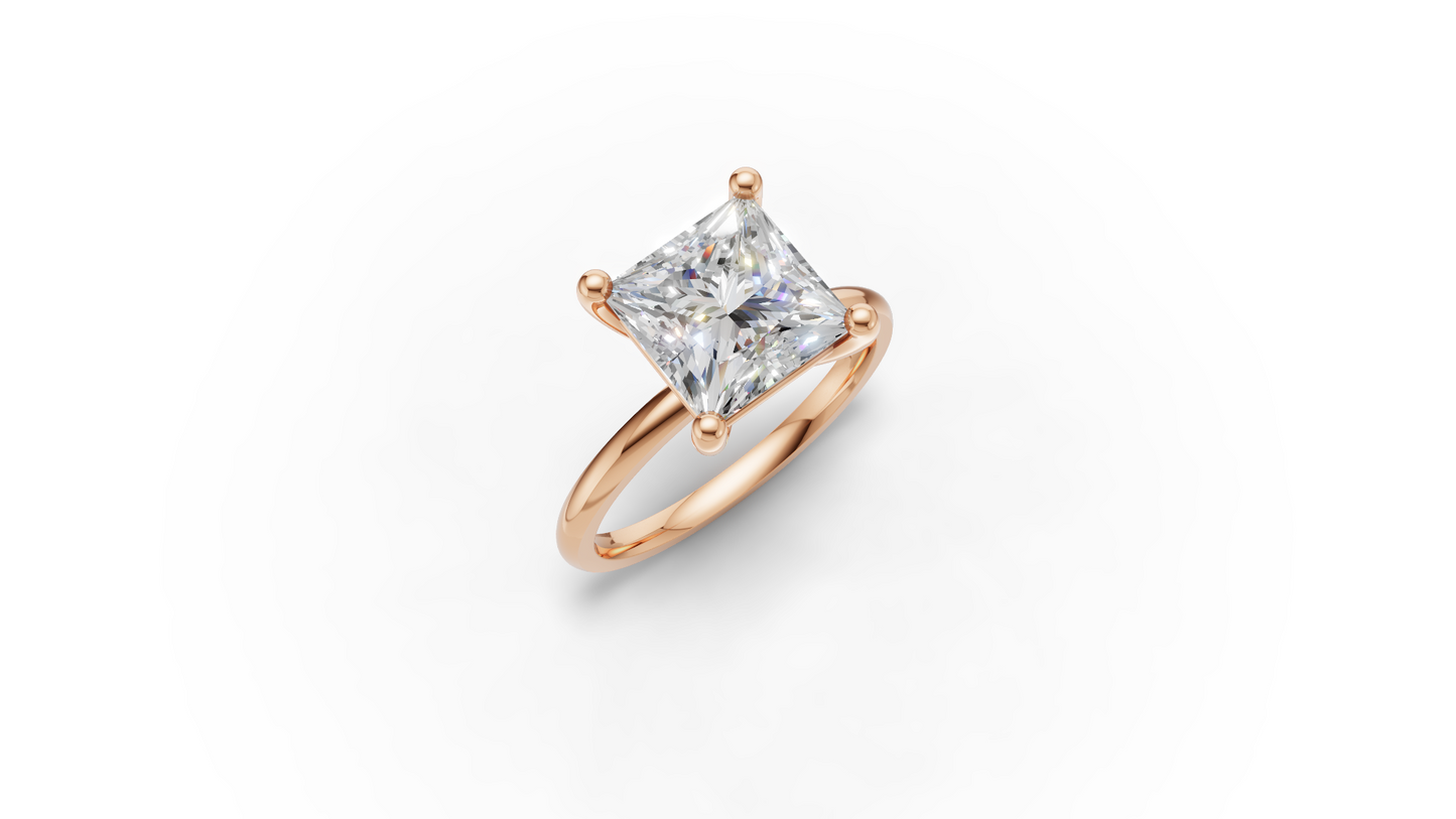 Princess Solitaire Ring