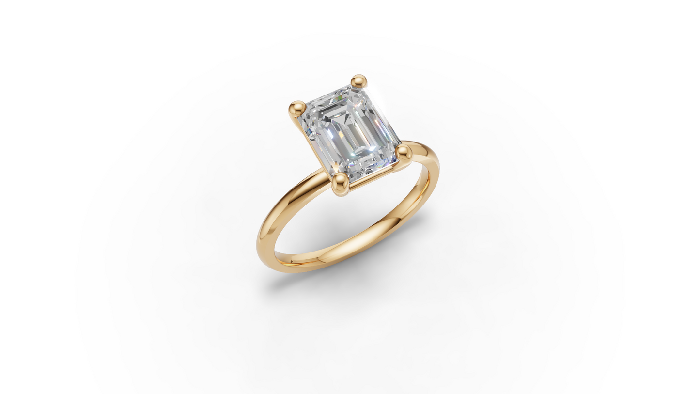 Emerald Solitaire Ring